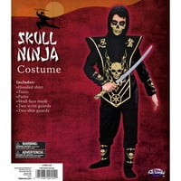 Fun Lume Craniu De Aur Ninja Costum De Halloween Set, Băieți Mari De Sex Masculin Copil