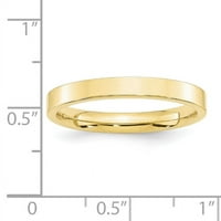 Primal Gold Karat Aur Galben Standard Plat Comfort Fit Band Dimensiune 10