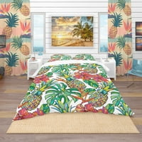 Set De Huse De Plapumă Tropicală Designart 'Colorful Tropical Pattern'