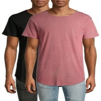 Fără limite tricou alungit pentru bărbați cu mâneci scurte, pachet 2