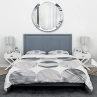 Designart 'Circle Marble III' set de Huse geometrice pentru plapumă