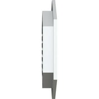 Ekena Millwork 30 W 32 h verticală vârf Gable Vent Pitch: funcțional, PVC Gable Vent w 1 4 plat Trim Cadru