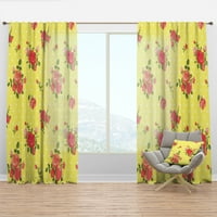 Designart 'Moods Yellow XV' panou cortină boem și Eclectic