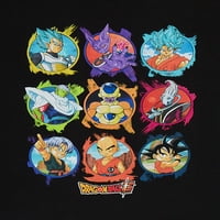 Dragon Ball Z Boys Tricouri Super grafice Cu mânecă scurtă, pachet 2, dimensiuni XS-2XL