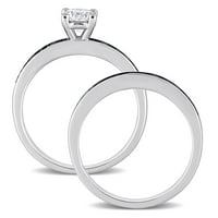 CT pentru femei Miabella. Inele de nuntă și logodnă create cu safir și diamant negru setate în argint