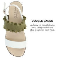 Journee Collection Femei Riya Format Footbed Sling Spate Sandale
