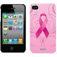 Panglică roz Swirl Design pe Apple iPhone 4 4S Thinshield Snap-On caz de Coveroo