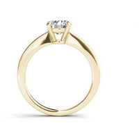 Carat T. W. diamant Solitaire 14kt aur galben inel de logodna