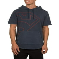 Hanorac pentru bărbați cu mânecă scurtă DC Superman Franțuzesc Terry Mineral Wash, până la dimensiunea 2XL