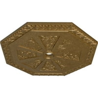 1 8OD 1 4ID 1 8p medalion de tavan octogonal cu arc, aur PAL Pictat manual