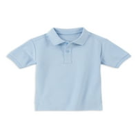 Uniformă școlară pentru băieți cămașă Polo Cu mânecă scurtă dublă Pique cu Stretch, dimensiuni 2T - & Husky