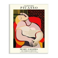 Stupell Industries Picasso pictură abstractă tradițională Dreaming Red Chair, 19, proiectat de Ros Ruseva
