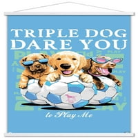 Jim Baldwin-afiș de perete Triple Dog Dare You Cu cadru Magnetic, 22.375 34