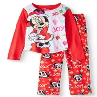 Minnie Mouse Fete Poli 2 Piese Crăciun Pijama Somn Set