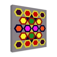 Richard Homawoo 'Rainbow Hexagon 2' Arta Pânzei