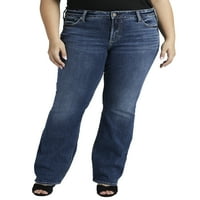 Silver Jeans Co. Femei Plus Dimensiune Elyse Mijlocul naștere Slim Bootcut blugi talie dimensiuni 12-24