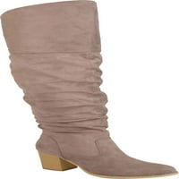 Femei Journee Collection Kaison Extra Wide vițel peste genunchi Slouch Boot Taupe Fau Suede M