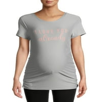 Tricou grafic de maternitate pentru femei Time și Tru