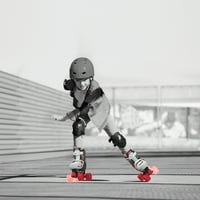 Neon Combo 2 - in-Copii patine Inline și Quad-băieți și fete, Dimensiune 12-reglabil, O pereche, roșu