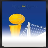 Golden State Warriors-Poster De Perete S. Preston Champions, 22.375 34 Încadrat