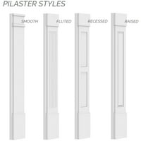 8W 120 H 2 p două pilastre din PVC cu panou plat egal w Capital și bază Standard