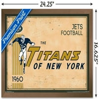 New York Jets - Poster De Perete Cu Logo Retro, 14.725 22.375