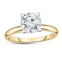 CT. Inel de logodnă Diamond Solitaire din aur de 14k