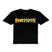 Tricou Fortnite Boys logo Fill cu mâneci scurte, mărimi 8-18