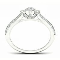 Imperial 3 4CT TDW diamant 14k aur alb Halo inel de logodna