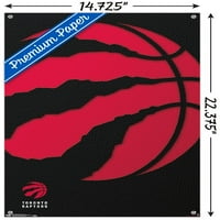 Toronto Raptors-Poster de perete cu logo cu știfturi, 14.725 22.375