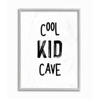 Stupell Industries Cool Kid Cave design Minimal alb-negru proiectat de Seven Trees Design