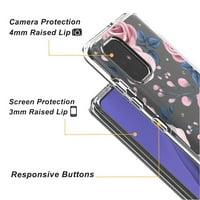 Presat uscate flori Design telefon caz pentru Samsung Galaxy a 5g din Aur Roz