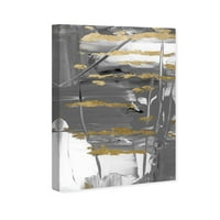 Runway Avenue Abstract Wall Art Canvas Printuri' Gold Greys ' Vopsea-Aur, Gri
