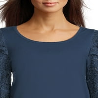 Bluza cu maneca din dantela Pioneer Woman, pentru femei, Marimi S-3XL