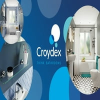 Croyde Flexi-fi Grosvenor sticlă Baie Raft cu finisaj cromat 3. 23. x