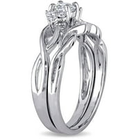 Carat TW diamant 14kt Aur Alb Infinity Design Femei Set de mireasa