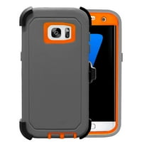 Carcasă Galaxy S Edge, [corp complet] [protecție rezistentă] carcasă bara de protecție cu reducere a șocurilor cu ecran din Plastic