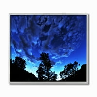 Stupell Industries Blue Sky silueta peisaj fotografie încadrată arta de perete de Joseph Elliott