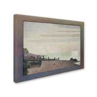 Marcă comercială Fine Art 'Evening Honfleur' Canvas Art de Georges Seurat