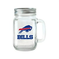 Boelter Brands NFL de borcane de zidărie din sticlă de 16 uncii cu mâner, Seattle Seahawks