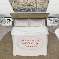 Set de huse de plapumă pentru fermă Designart 'Farmhouse Florals XI' Farmhouse