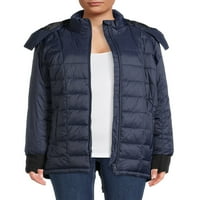 Jachetă Puffer de lungime medie Swiss Tech pentru femei și Plus