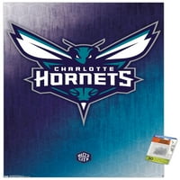 Charlotte Hornets-Poster De Perete Cu Logo, 22.375 34