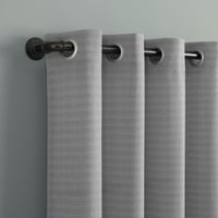 Clean fereastra Strie textura reciclate fibra Semi-Sheer Grommet cortina panou în, 50 84