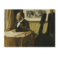 Marcă comercială Artă Plastică 'violoncelistul Pilet' artă pe pânză de Degas