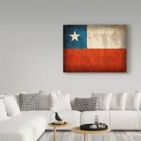 Marcă comercială Fine Art 'Chile Distressed Flag' Canvas Art de Red Atlas Designs