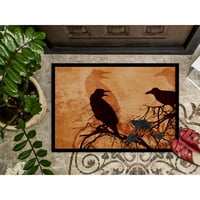Carolines Treasures SB3009MAT Feriți-vă de Black Crows Halloween covoraș interior sau exterior 18x27, 27 L 18 W, multicolor