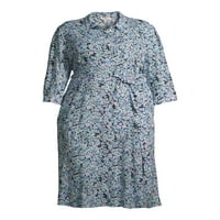 Rochie de cămașă cu centură Terra & Sky pentru femei Plus Size
