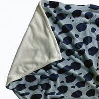 Pur Și Simplu Daisy Leopard Model Fleece Arunca Pătură, Albastru, Supradimensionate Arunca