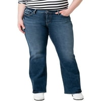 Silver Jeans Co. Femei Plus Dimensiune Suki Mijlocul naștere Slim Bootcut Jeans